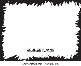Grunge frame - abstract texture background. Isolated stock vector design template - easy to use