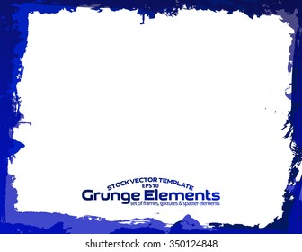 Grunge frame - abstract texture background. Isolated stock vector design template - easy to use
