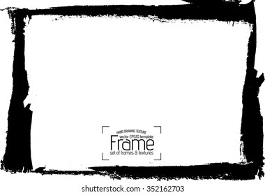 Grunge frame - abstract texture background. Isolated stock vector design template - easy to use
