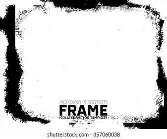 Grunge frame - abstract texture background. Isolated stock vector design template - easy to use
