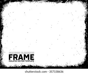 Grunge frame - abstract texture background. Isolated stock vector design template - easy to use
