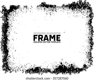 Grunge frame - abstract texture background. Isolated stock vector design template - easy to use
