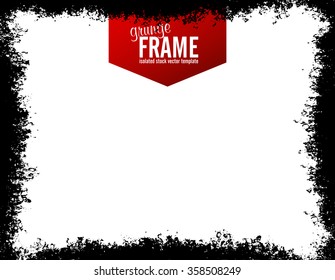 Grunge frame - abstract texture background. Isolated stock vector design template - easy to use
