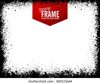 Grunge frame - abstract texture background. Isolated stock vector design template - easy to use
