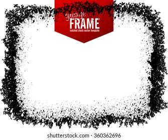 Grunge frame - abstract texture background. Isolated stock vector design template - easy to use
