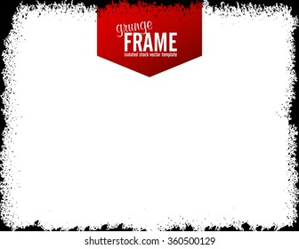 Grunge frame - abstract texture background. Isolated stock vector design template - easy to use
