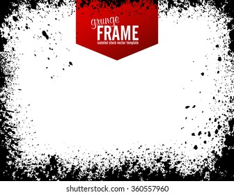 Grunge frame - abstract texture background. Isolated stock vector design template - easy to use