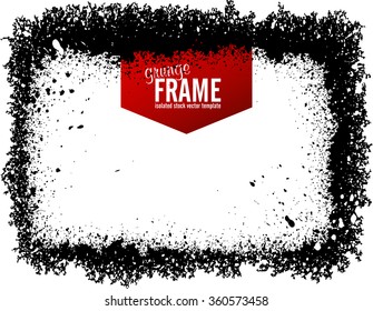 Grunge frame - abstract texture background. Isolated stock vector design template - easy to use