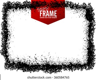 Grunge frame - abstract texture background. Isolated stock vector design template - easy to use