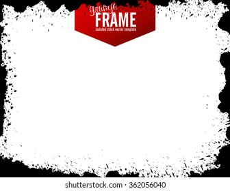 Grunge frame - abstract texture background. Isolated stock vector design template - easy to use