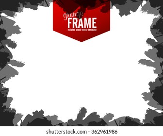Grunge frame - abstract texture background. Isolated stock vector design template - easy to use
