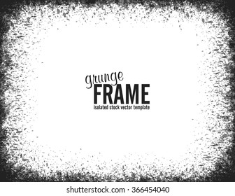 Grunge frame - abstract texture background. Isolated stock vector design template - easy to use

