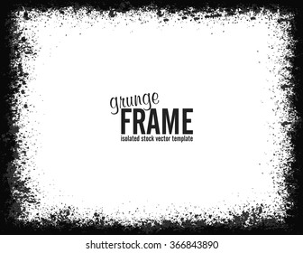 Grunge frame - abstract texture background. Isolated stock vector design template - easy to use
