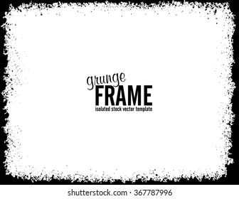 Grunge frame - abstract texture background. Isolated stock vector design template - easy to use
