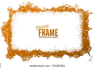 Grunge frame - abstract texture background. Isolated stock vector design template
