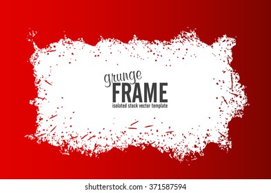 Grunge frame - abstract texture background. Isolated stock vector design template
