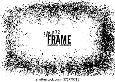 Grunge frame - abstract texture background. Isolated stock vector design template - easy to use
