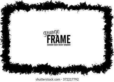 Grunge frame - abstract texture background. Isolated stock vector design template
