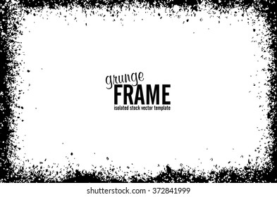 Grunge frame - abstract texture background. Isolated stock vector design template - easy to use
