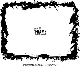 Grunge frame - abstract texture background. Isolated stock vector design template