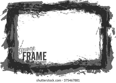 Grunge frame - abstract texture background. Isolated stock vector design template - easy to use
