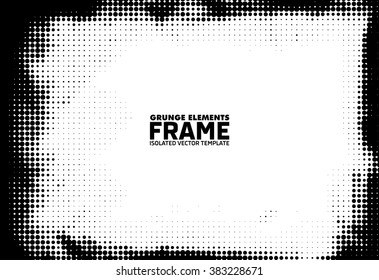 Grunge frame - abstract texture background. Isolated vector design template
