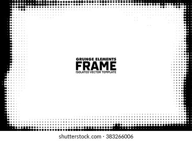 Grunge frame - abstract texture background. Isolated vector design template
