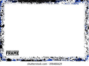 Grunge frame - abstract texture background. Isolated stock vector design template