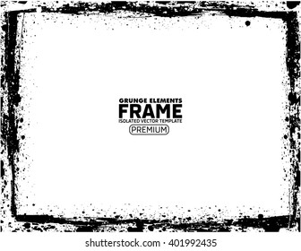 Grunge frame - abstract texture background. Isolated stock vector design template - easy to use
