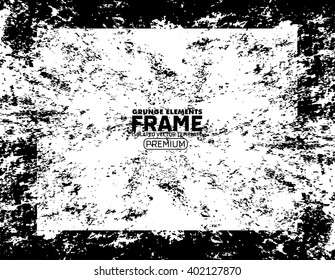 Grunge frame - abstract texture background. Isolated stock vector design template - easy to use