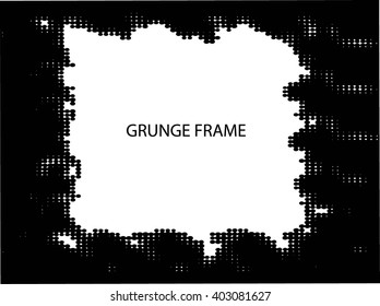 Grunge frame - abstract texture background. Isolated stock vector design template