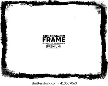 Grunge frame - abstract texture background. Isolated stock vector design template - easy to use