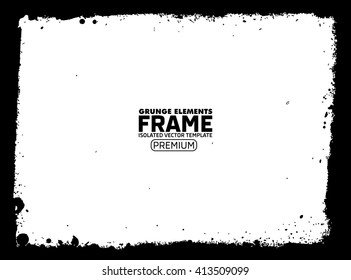 Grunge frame - abstract texture background. Isolated stock vector design template - easy to use