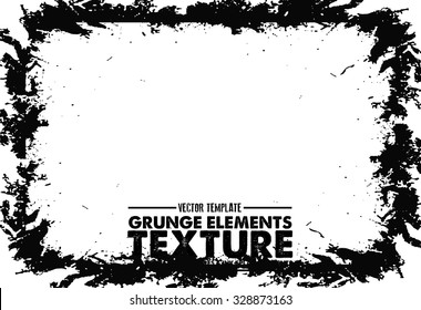 Grunge frame - abstract texture. Isolated stock vector design template - easy to use
