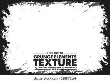 Grunge frame - abstract texture. Isolated stock vector design template - easy to use