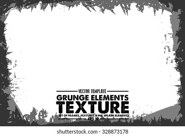 Grunge frame - abstract texture. Isolated stock vector design template - easy to use