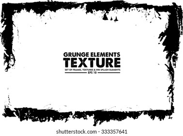 Grunge frame - abstract texture. Isolated stock vector design template - easy to use
