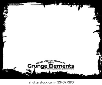 Grunge frame - abstract texture. Isolated stock vector design template - easy to use
