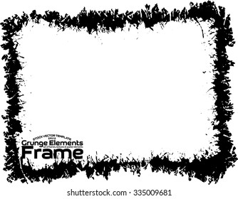Grunge frame - abstract texture. Isolated stock vector design template - easy to use
