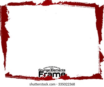 Grunge frame - abstract texture. Isolated stock vector design template - easy to use
