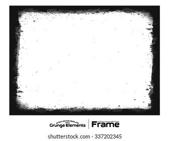 Grunge frame - abstract texture. Isolated stock vector design template - easy to use