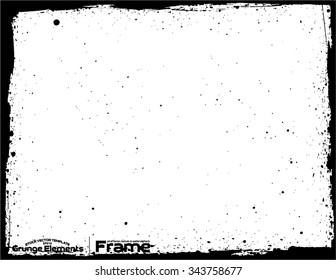 Grunge frame - abstract texture. Isolated stock vector design template - easy to use