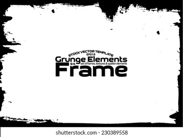 Grunge frame - abstract texture. Stock vector design template - easy to use