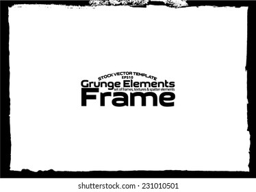 Grunge frame - abstract texture. Stock vector design template - easy to use