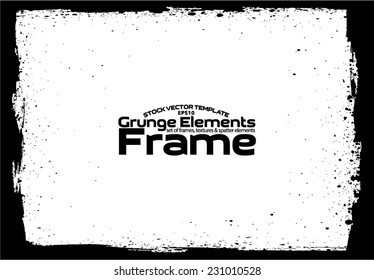 Grunge frame - abstract texture. Stock vector design template - easy to use