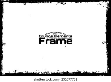 Grunge frame - abstract texture. Stock vector design template - easy to use