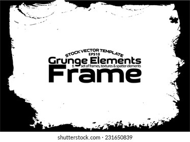 Grunge frame - abstract texture. Stock vector design template - easy to use