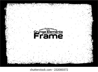Grunge frame - abstract texture. Stock vector design template - easy to use