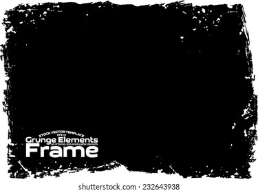 Grunge frame - abstract texture. Stock vector design template - easy to use