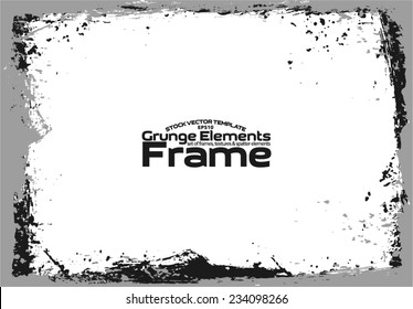 Grunge frame - abstract texture. Stock vector design template - easy to use